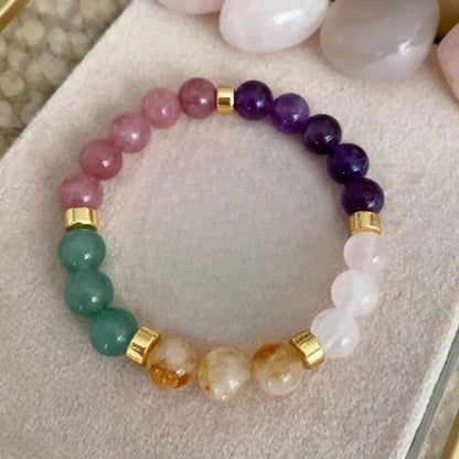 Good Luck Bracelets with Citrin, Amethyst and Citrine Stone